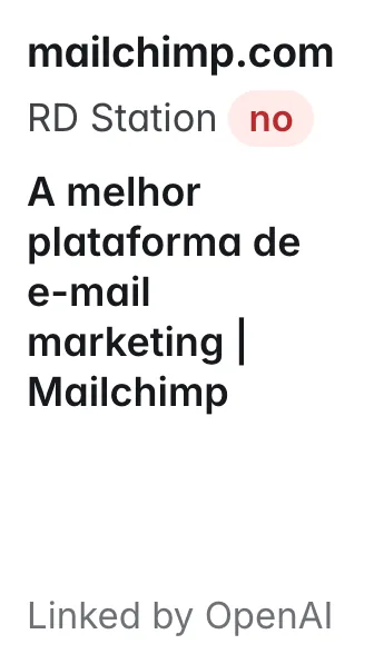 mailchimp.com: A melhor plataforma de e-mail marketing | Mailchimp; does not name RD Station