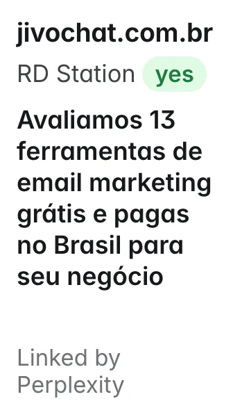 jivochat.com.br: Avaliamos 13 ferramentas de email marketing grátis e pagas no Brasil para seu negócio; names RD Station