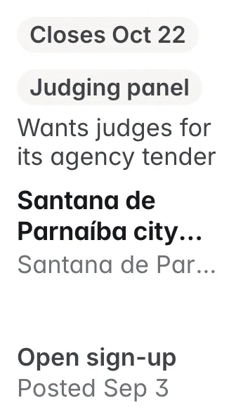 Santana de Parnaíba city hall, Santana de Parnaíba SP: calls marketing professionals to judge its agency tender; closes Oct 22