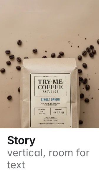 Instagram story, vertical, room for text: 5 lines of small print changed