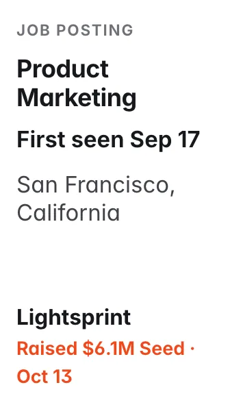 Product Marketing at Lightsprint, first seen Sep 17