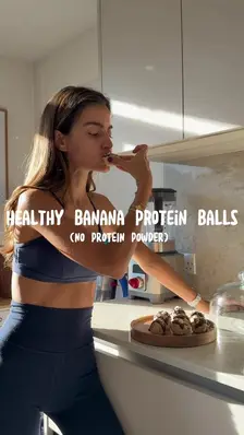 cottage cheese & banana protein balls, love making these… · posted Oct 9 · 1.8 saves per 100 plays
